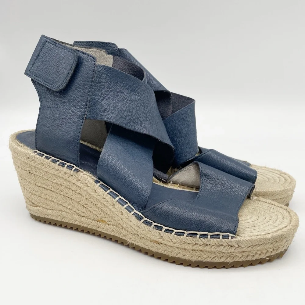 Eileen Fisher Willow Espadrille Wedge Sandals. Size 7 - Picture 1 of 9